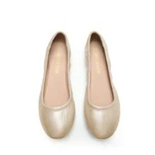 Women's Slip On Round Toe Ballerina Ballet Flats Pumps Shoes - Gold - View 9