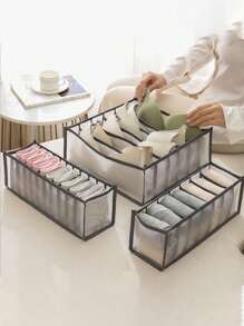 1 pieza/3 piezas Caja de almacenamiento plegable para sostenes y ropa interior, organizador de cajones, contenedores de almacenamiento para calcetines, lencería, ropa, pantalones, vaqueros, faldas, almacenamiento doméstico, camisetas blancas, pantalones negros, ropa de invierno para mujer, vestidos, vestidos elegantes para mujer, blusas blancas para mujer, mangas largas, mono blanco para mujer, ropa de primavera para mujer, ropa de primavera, minimalista, blusas de verano