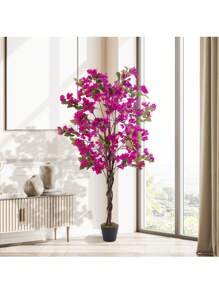Living And Home Artificial Bougainvillea Blossom Tree In Pot For Decoration - Red 150cm - View 7