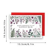 Tarjetas de cumpleaños para mamá - Tarjetas de cumpleaños feliz con flores - Tarjetas con flores - Tarjetas de cumpleaños divertidas - Flores de jardín rosadas y moradas - Regalos de cumpleaños para mamá