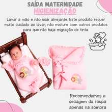 Saída Maternidade Para Bebê Menina Safari Rosa Porta Bebê
