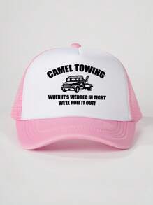 1 szt. Damska czapka baseballowa Outdoor Camel Letter Printed Washed, regulowana czapka przeciwsłoneczna, odpowiednia na wiosnę/jesień, modna czapka przeciwsłoneczna na każdy mecz, młodzieżowy styl Y2K