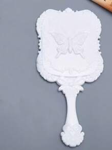 1 件黑白复古蝴蝶图案化妆镜，便携式旅行设计，母亲节的绝佳礼物