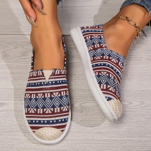 Lightweight, Comfortable & Versatile New Slip-On Women Shoes, Breathable Color-Block Flat Loafers