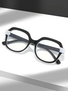 1 Pair Unisex Round Neutral Lens Fashion Glasses For Outdoor, Street Fashion, Beach Party