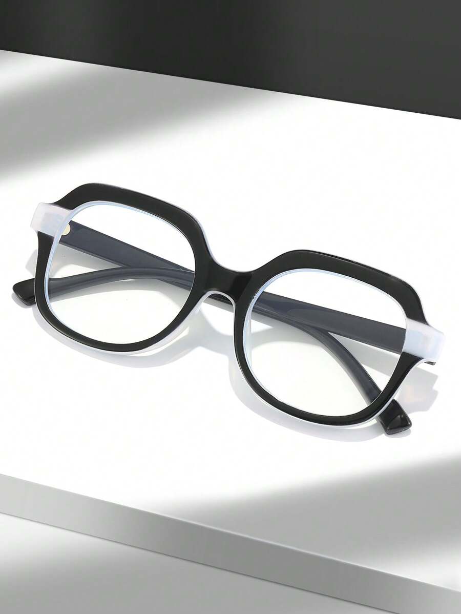 1 Pair Unisex Round Neutral Lens Fashion Glasses For Outdoor, Street Fashion, Beach Party