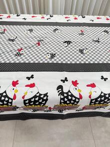 Tablecloth Two Sizes 4 Or 6 Chairs In Oxford Fabric Assorted Prints Fast Shipping - vaquinha poá - Xem 3