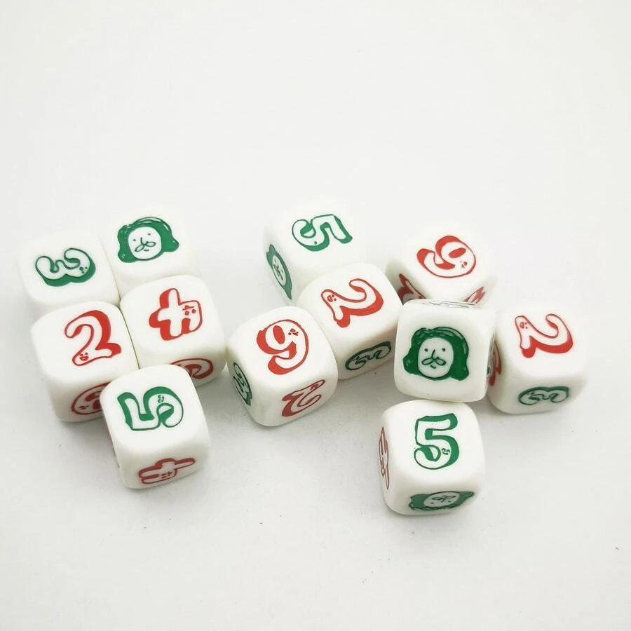 6/10/12pcs Dice Set D6 Digital Fun Dice Event Party Essential Games Family Gathering Essential Dice Games - Multicolor - View 1