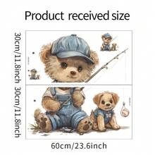 Nuevos adhesivos de pared creativos con mariposas y arcoíris de colores, para decoración de sala de estar, dormitorio, habitación infantil. Diseño de oso y pelota de pesca, calcomanía de pared para el hogar, decoración de dormitorio