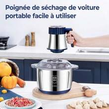 Food Processor, 5 Speed 500W Electric Meat Grinder, 5L Food Crusher Multifunction Vegetable Fruit Food Processor Chopper Kitchen Machine US Plug - Visa 4