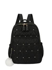 LECEY Large Capacity Backpack, Practical And Versatile Design, Back To School, School Essential Stuff For Women, Girls & Students - Black - View 1