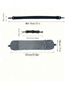 1pc Super Soft Adjustable Neck Pillow With Large Capacity And Long Zipper For Easy Travel, Suitable For Cars, Airplanes, With Storage Bag And Shoulder Strap Holiday Essentials Holiday Travel Essentials Travel Bag Travel Accessories Bag For School School Accessories School Stuff