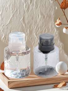 klimonla 500ml High Capacity Nail Polish Dispenser Bottle, Alcohol Liquid Distributor, Suitable For Nail Polish Remover And Liquid Storage (Highly Transparent Design) - Clear - View 2