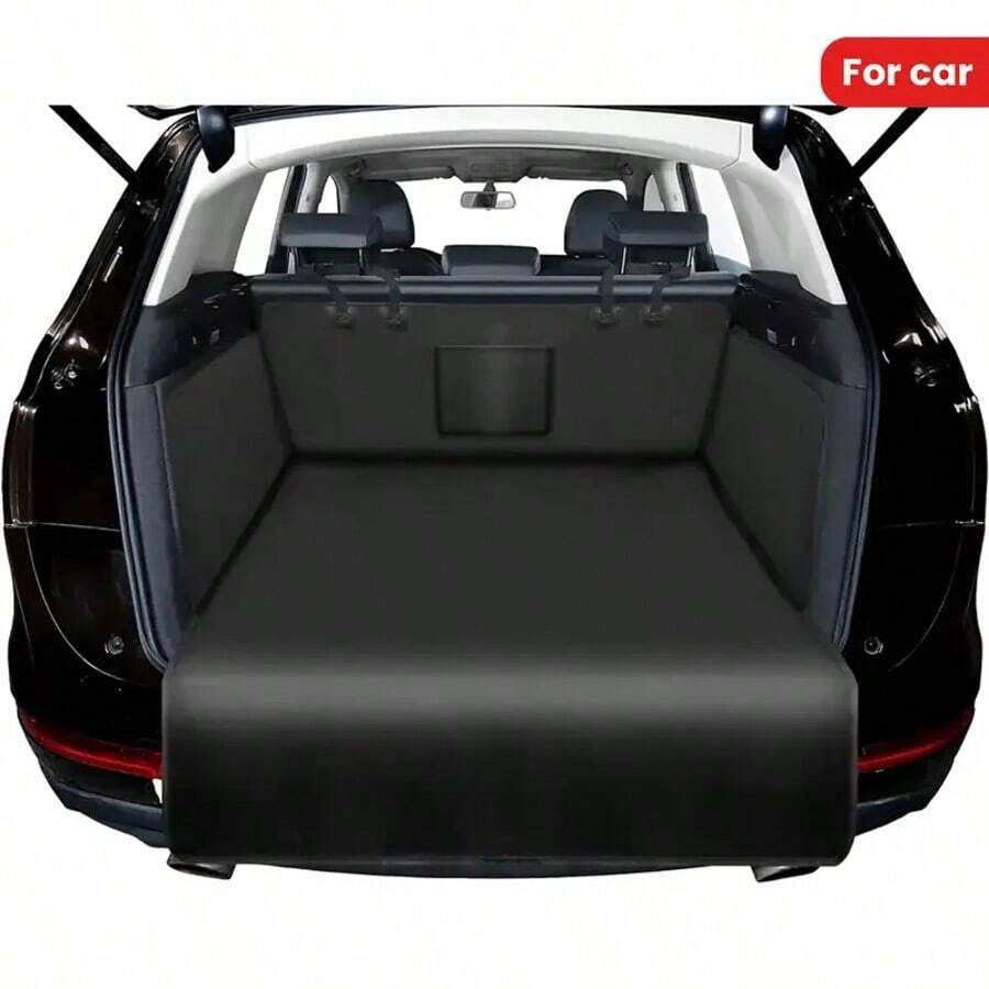 Universal Premium Car Trunk Protector Mat, SUV Cargo Liner Anti-Scratch Cargo Cover, Easy Installation, Great For Luggage And Cargo Organization, Essential Car Protective Accessory, Suitable For All Seasons Dog Car Seat Car Seat Covers Dog Car Seat Cover Pet Car Seat - Black - View 1