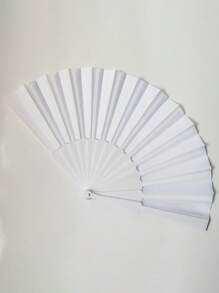 1pc Perfect Solid Color Folding Hand Fan - Fashionable Solid Color Folding Fan - Perfect Gift For Friends, Family And Classmates - Casual Style - Multicolor - View 5