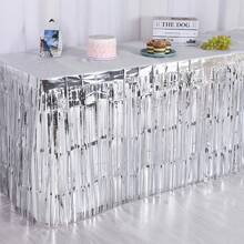 1 pezzo Telo da pioggia blu navy di dimensioni 75 x 275 cm, adatto per decorazioni di matrimoni, feste di compleanno, feste, tavolo da dessert, adatto per Pasqua, decorazioni della stagione di laurea