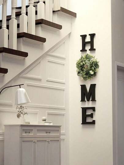 1 Set Spring Letter Wreath Home Decor WPC Wall Decor, Modern Hanging Farmhouse Home Letter Wreath Decor, Living Room Kitchen Housewarming Couple Gift, Summer Welcome Door Hanging, Mother's Day Decor, Easter Decor, Room Decor, Home Decor, Garden Decor, Wedding Decor, Home Decor Gift, Birthday Graduation