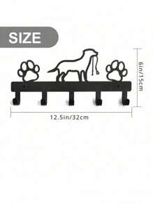 1 pieza Perchero para ropa de mascota, soporte de pared de arte de metal con forma de pata, perchero, estante flotante, decoración navideña, perchero de pared para dormitorio, organizador de sala de estar, soporte de llaves, toallero