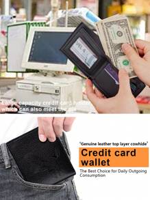 1 Modny męski skórzany portfel, portfel na monety o dużej pojemności, torba na wiele kart, woreczek na monety z zamkiem błyskawicznym, portfel, prezent na Święto Dziękczynienia i urodziny