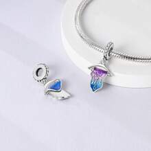 Art Theme Twisted Time Pendant By Dali, Oil Painting Liquid Clock Pendant Charm, Fashion Charm For Bracelet & Necklace DIY Making, Exquisite Jewelry For DIY Gift - Silver - View 7