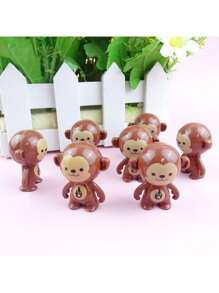24 stuks Cartoon Monkey & Astronaut Roly-Poly-figuren, Mini Tumbler-speelgoed, bureau-ornamenten, geschenken