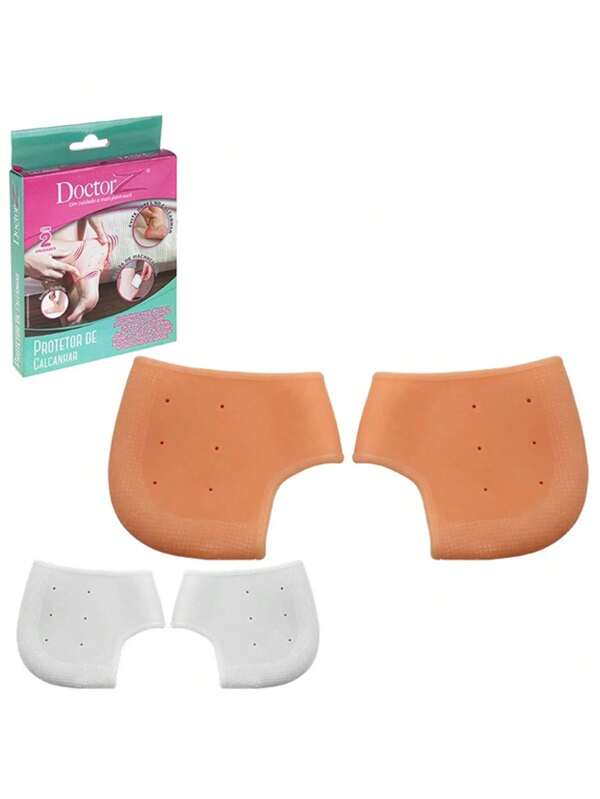 Par Protetor de Calcanhar Silicone  Gel Macio Conforto