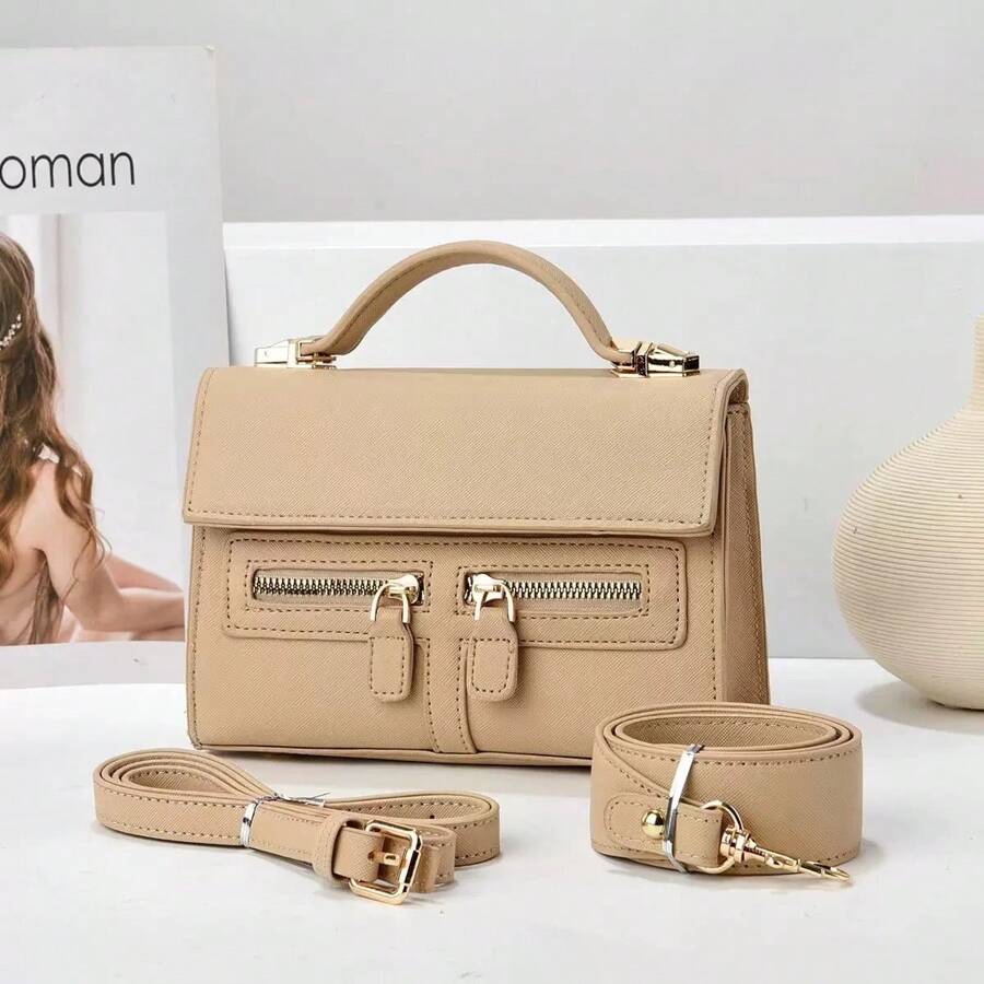 2025 New Vintage Shoulder Bag Crossbody Bag Personality Simple Pop Tote Bag