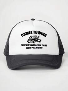 1 szt. Damska czapka baseballowa Outdoor Camel Letter Printed Washed, regulowana czapka przeciwsłoneczna, odpowiednia na wiosnę/jesień, modna czapka przeciwsłoneczna na każdy mecz, młodzieżowy styl Y2K