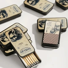 2pcs复古铁火柴盒，老式火柴盒，普通香烟盒