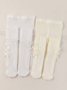 1 buc colanți din plasă cu fundă scobită din scoarță pentru fete, colanți personalizați la modă, respirabili, moi și confortabili, potriviți pentru zi cu zi, cadouri de sărbători, înapoi la școală, culoare/stil aleatoriu