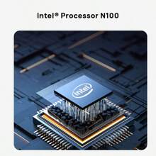 AOC All-In-One PC E33, 23.8" Commercial & Home Office Computer, N100, 8GB DDR4, 256GB SSD, Wi-Fi 5, High Color Gamut IPS Display, Wired Keyboard Set, Windows 11 Pro - UK Plug(220-240V) - View 3