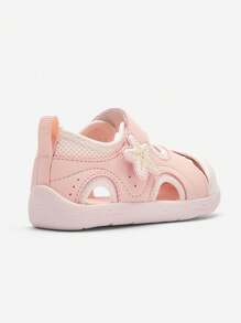 Balabala Infant Anti-Slip Closed-Toe Sandals, Breathable Suitable For Daily Outings - White Red - View 5