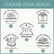 From The Library Of Book Stamps | Custom Stamp | Ex Libris | Great For Personalizing Books I Multiple Designs
