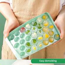 Ice Cube Tray, Round Ice Ball Maker With Lid, Home Refrigerator Freezer Ice Cubes, Magic Blue/Pink Color - Multicolor - View 11