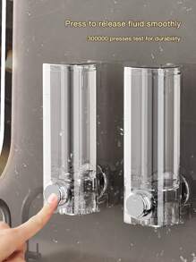 一体式无孔吸盘皂液器、沐浴露盒、沐浴露瓶、壁挂式洗手液瓶、按压式洗发水瓶、手动皂液器、酒店洗手液器、泡沫皂液器（返校） - 查看 5