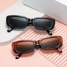 1 Pair Women Retro Small Square Frame Casual Minimalist Fashion Glasses, Suitable For Daily Commute