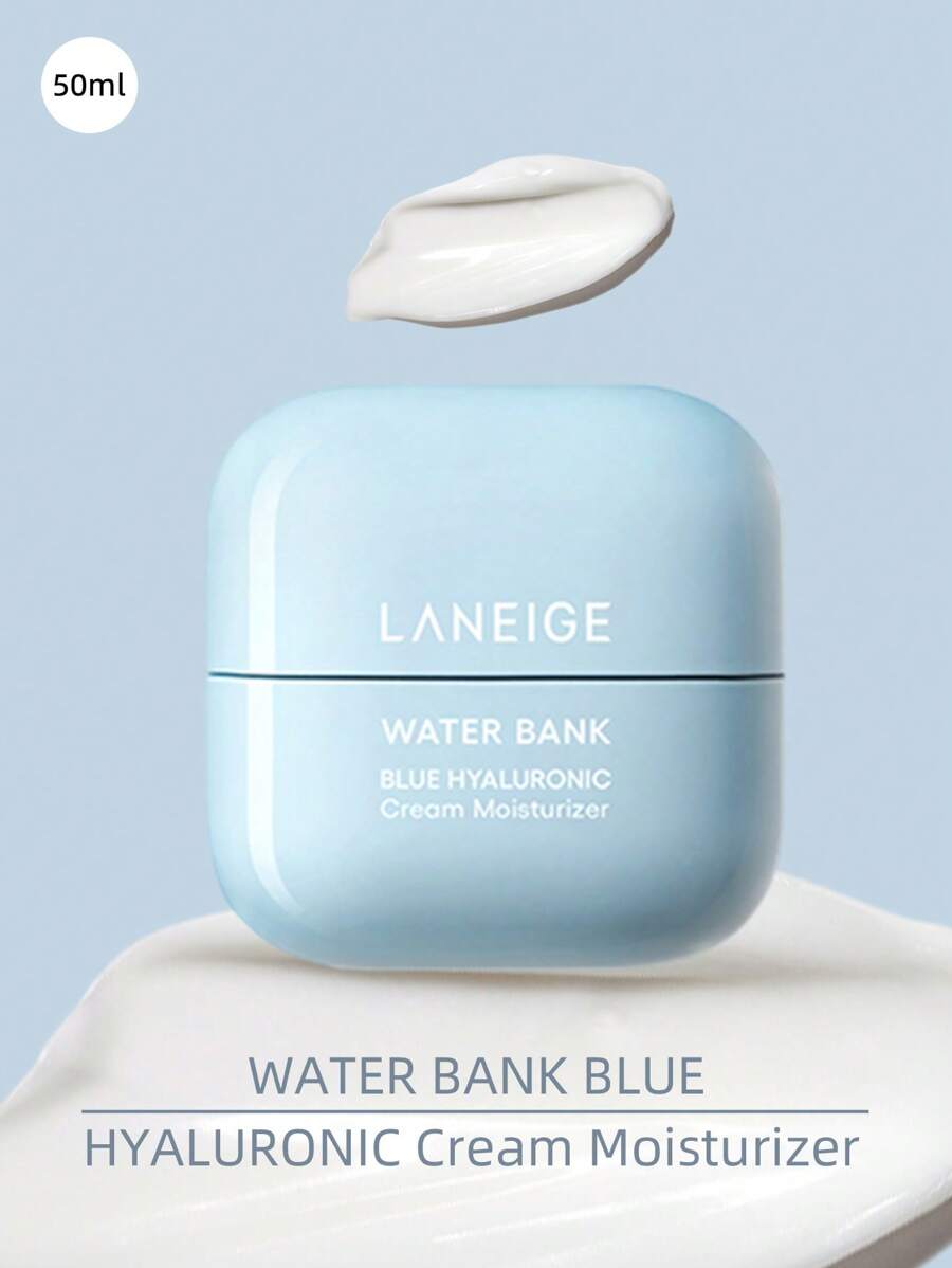 Laneige K-Beauty 50ml 水岸蓝色透明质酸保湿霜，适合干燥和暗沉的皮肤，温和配方，敏感肌肤友好，多肽，绿茶酶，保湿，改善皮肤紧致度，平滑，保湿，敏感肌肤测试 - 50ml - 查看 1