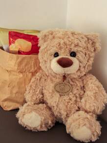 23厘米可爱米色泰迪熊毛绒玩具，柔软可爱，适合作为情人节、生日、复活节礼物。泰迪熊，毛绒玩具，高端毛绒玩具，沙发装饰礼品，节日礼物，小泰迪熊，泰迪熊毛绒玩具，泰迪熊，超柔软米色泰迪熊毛绒玩具 - 米色 - 查看 3