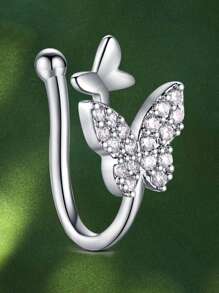 CIZME Fake Nose Ring Multi-Style Nose Rings Butterfly Heart Star Flower CZ African Nose Cuffs Golden/Silvery Golden Faux Septum Nose Rings Clip On Nose Jewelry For Woman Non Pierced Jewelry - Fake Nose Ring - View 29