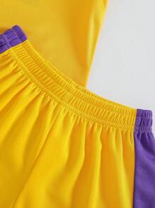 [Wykonane na zamówienie] 2-częściowy zestaw odzieży sportowej do codziennego treningu, odprowadzający wilgoć, odpowiedni do koszykówki, sportu, codziennego noszenia, z niestandardową nazwą i numerem