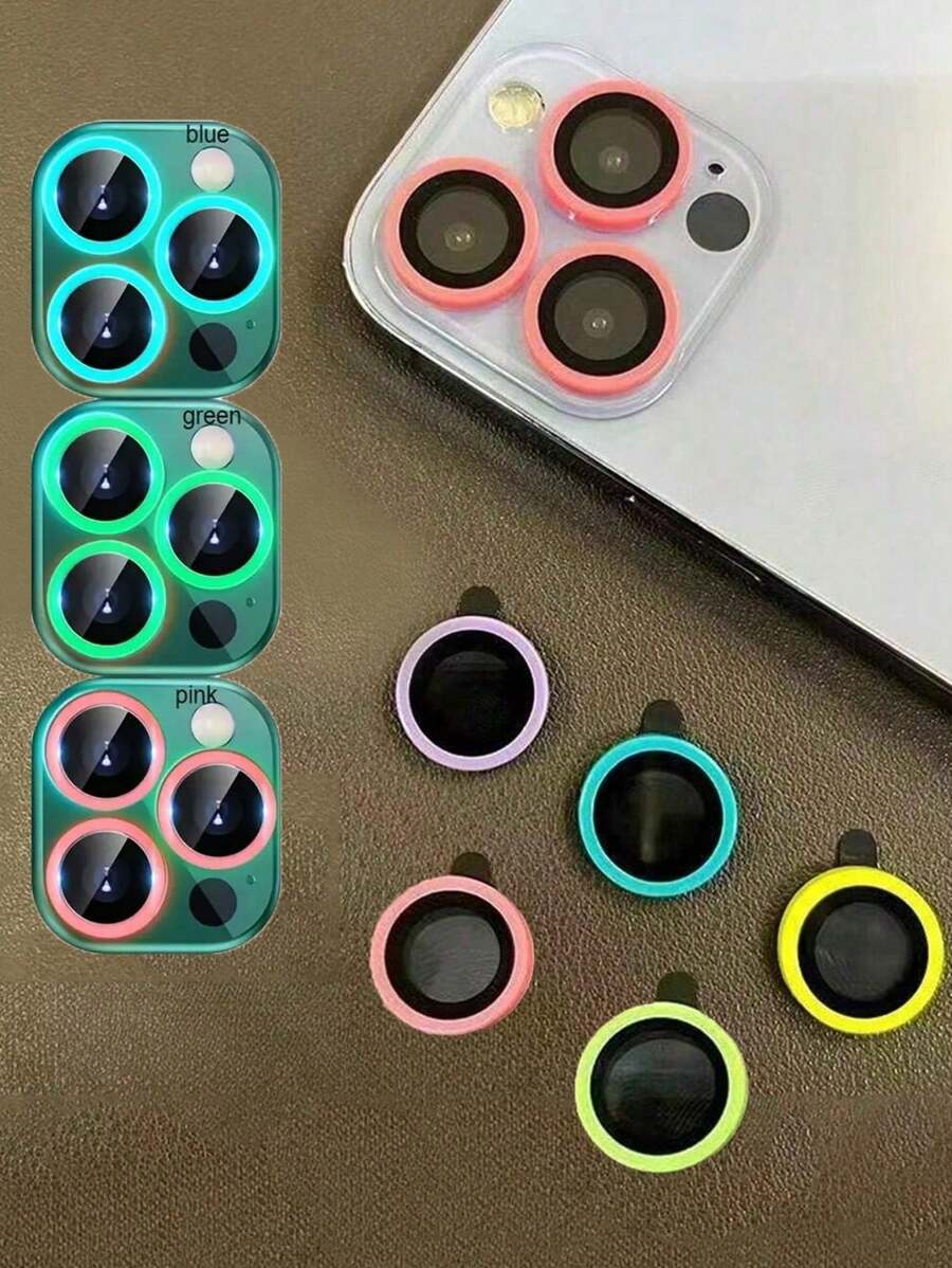 CSDZ 5 miếng dán bảo vệ ống kính máy ảnh bằng gốm dạ quang nhiều màu sắc, tương thích với iPhone 11-16MB: Chống trầy xước, màu huỳnh quang, vừa vặn hoàn hảo - Tôn lên vẻ đẹp cho điện thoại của bạn! Miếng dán bảo vệ ống kính máy ảnh huỳnh quang tương thích với Apple 11/12/13/14/15/16/16 Plus/16 Pro/16 Max Full Range