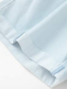 Balabala Girls' Cotton Denim Shorts, Casual & Breathable - Denim Light Blue - View 7