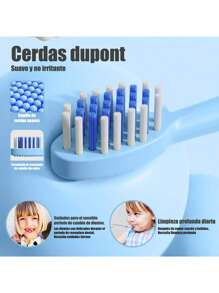 Cepillo Electrico Niño Dental Recargable+8cabezales Gratis - Azul - Ver 3