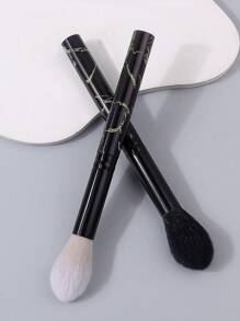 2 piezas de pinceles de maquillaje en forma de llama ultra suaves de fibra, control de aceite duradero y sin exceso de maquillaje, de uso múltiple como rubor/polvo/contorno/iluminador, aplicación precisa para fijar/retocar, herramienta de cosmética portátil