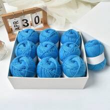 24/12/6/1 件 50g 套装彩色纱球，手工 DIY 针织，粘贴绘画，涤纶纱，手工编织钩包，帽子，围巾线，8/4 股储物篮，手工编织中粗纱适用于各种针织产品，适用于彩色艺术和 DIY 工艺品 - 彩色 - 查看 29