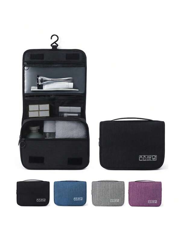 Large Capacity Travel Toiletry Bag With Hanging Hook, Spacious Makeup Bag Organizer For Women & Men, Portable Travel Accessories Organizer, Father's Day Gifttravel Essentials Vacation Summer Holiday Back To School School Stuff Bag For School Wash Bag Travel