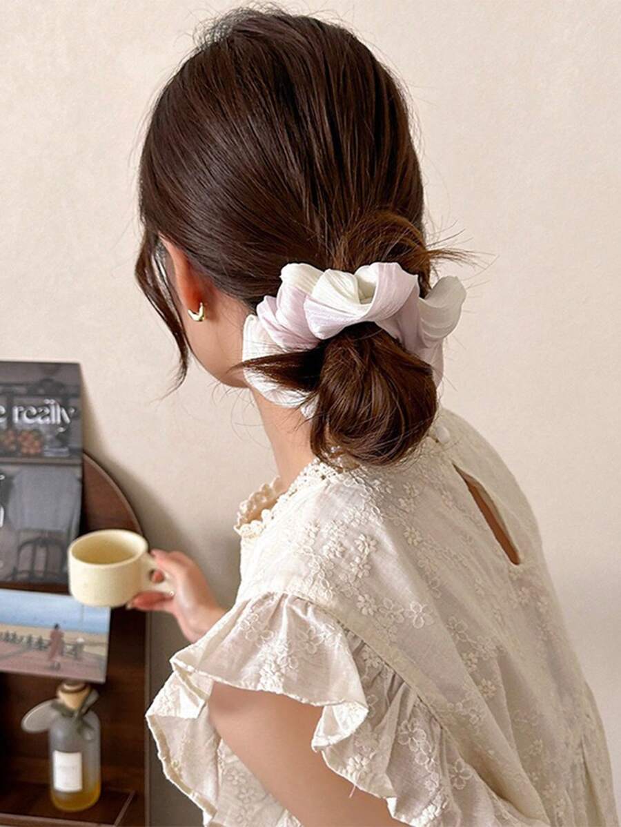 2 sztuki damskich, eleganckich, prostych, jaskrawokolorowych gumek do włosów, nowe letnie zestawy w kolorze niebiesko-różowym, ozdobne akcesoria do włosów do koków i kucyków, odpowiednie na co dzień i w podróż, gumki do włosów