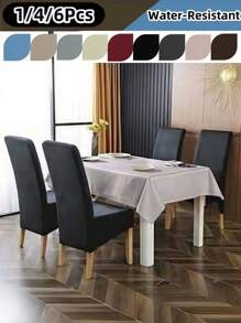 XL Size Stretch Chair Covers For Dining Room,Water-Resistant Large Dining Room Chair Slipcovers,Stretch Chair Cover,Parsons Chair Covers,Spandex High Chairs Protector Covers Seat Slipcover With Elastic Band For Dining Chairs,XL/Oversized Removable Washable Soft Spandex Extra Large Dining Room Chair Covers For Kitchen Hotel Table Banquet Solid Color(Light Mocha) - Multicolor - View 13