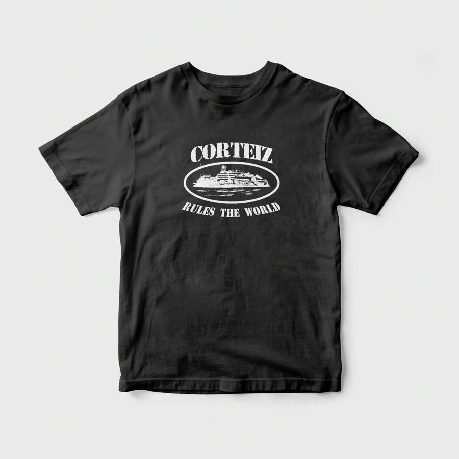 Corteiz Alcatraz Rules Street Men's T-Shirt Unisex 100% Cotton Shirt - Black - View 1