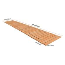 Wooden Garden Path, 8' X 17' - 16' Long X 17' Wide, Non-Slip Curved Garden Walkway/Non-Slip Straight Garden Walkway, Rolled Up Cedar Outdoor Walkway Path With Wire Rope Connection, Decorative Lawn Paving Stones For Backyard Boardwalk Wedding Party - 12 Feet X 17 Inches, Straight - View 10